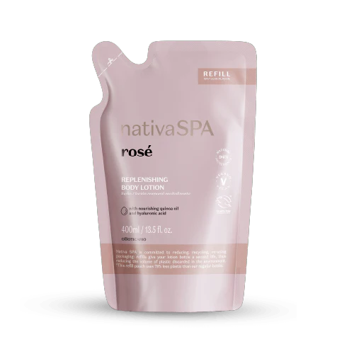 Refil Loção Hidratante Coporal Nativa Spa Rosé, 400ml