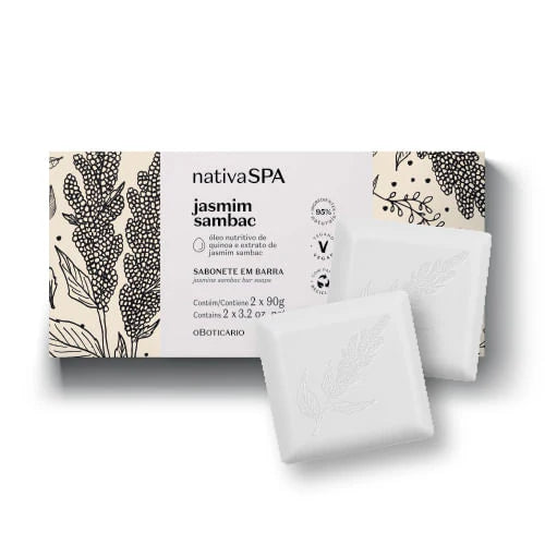 Sabonete em Barra Nativa SPA Jasmim Sambac, 2x90g