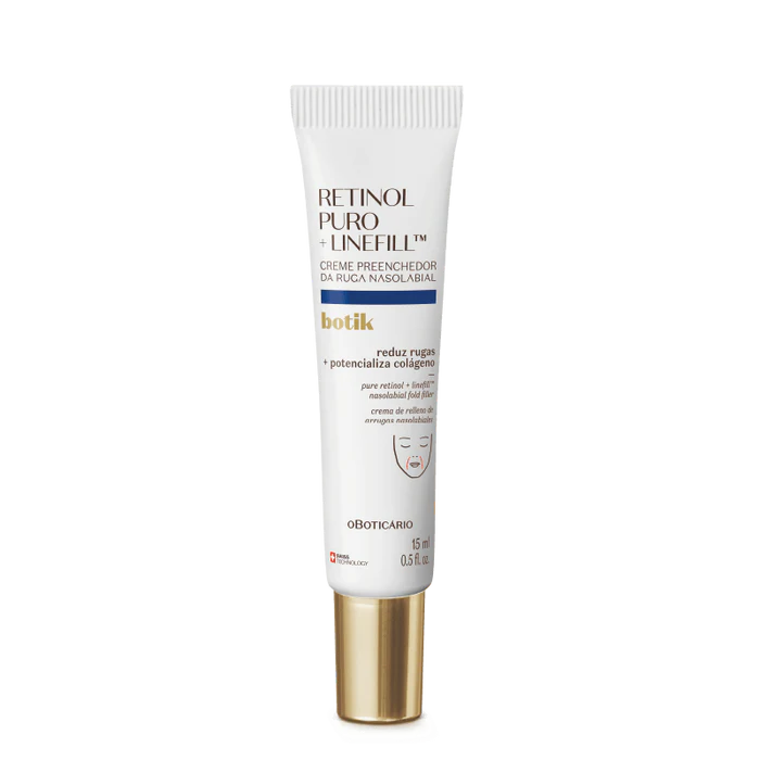 Retinol Puro + LinefillTM Creme Preenchedor da Ruga Nasolabial, Botik, 15ml