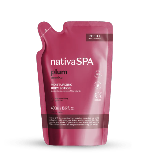 Refil Loção Hidratante Corporal Nativa Spa Ameixa, 400ml